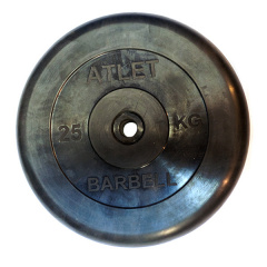 MB Barbell ATLET 25 кг из каталога дисков для штанги с посадочным диаметром 30 мм.  в Волгограде по цене 8630 ₽