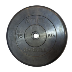 MB Barbell ATLET 15 кг из каталога дисков для штанги с посадочным диаметром 26 мм.  в Волгограде по цене 5350 ₽