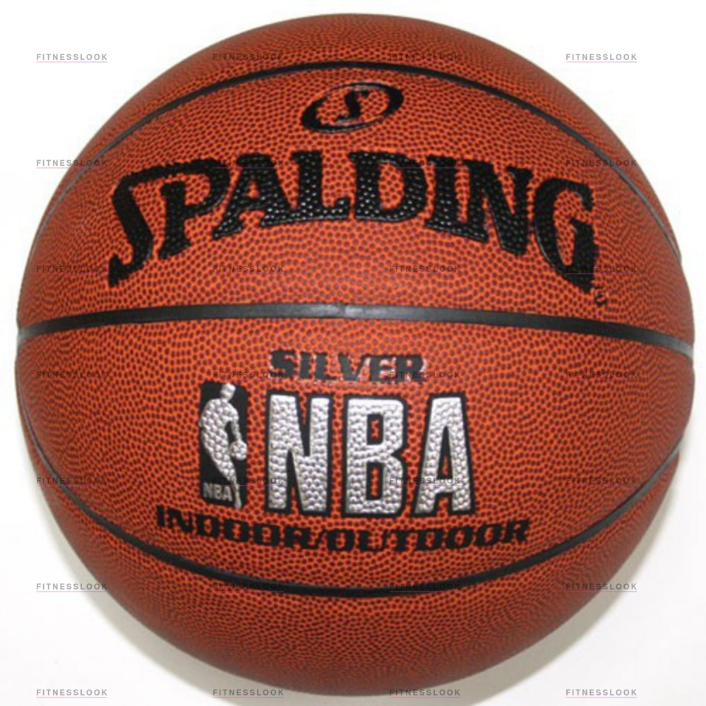 Spalding NBA SILVER indoor / outdoor из каталога баскетбольных мячей в Волгограде по цене 3490 ₽