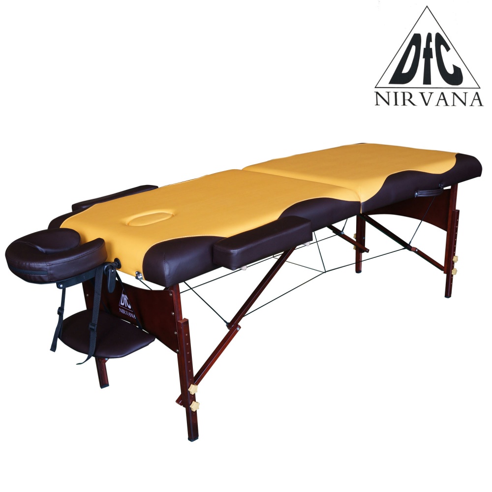 DFC Nirvana Relax (горчичный/коричневый) из каталога складных массажных столов в Волгограде по цене 18990 ₽