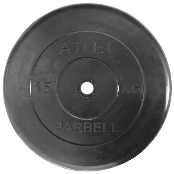 MB Barbell Atlet 50 мм - 15 кг из каталога дисков (блинов) для штанг и гантелей в Волгограде по цене 3630 ₽