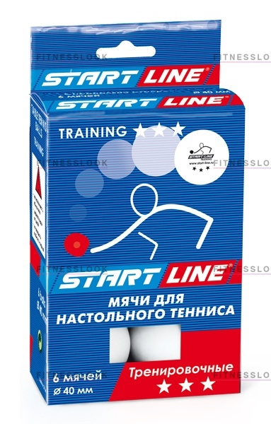 Training 3 класс - 6 шт. - белые в Волгограде по цене 690 ₽ в категории мячи для настольного тенниса Start Line