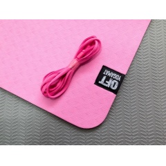 6 мм двухслойный розовый FT-YGM6-2LT-PINK-BK в Волгограде по цене 1860 ₽ в категории коврики для йоги и фитнеса Original FitTools