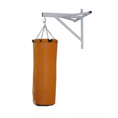 Подвесной боксерский мешок и груша Рокки 140х40 см. 60 кг. кожа рыжий